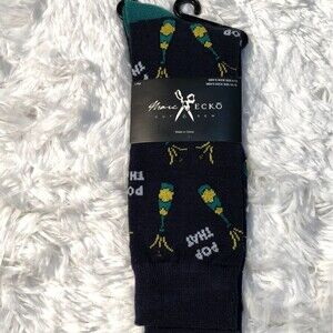 Marc Ecko Cut & Sew Mens Novelty Crew Socks Navy Pop That